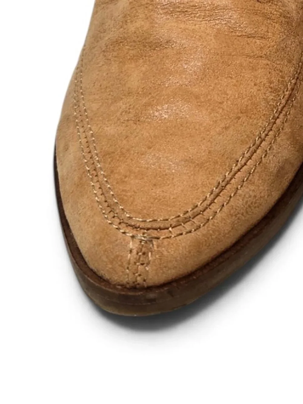Lucky Brand Mahzan Heeled Loafers Women's Tan Pointy Toe Cut Out Side 8